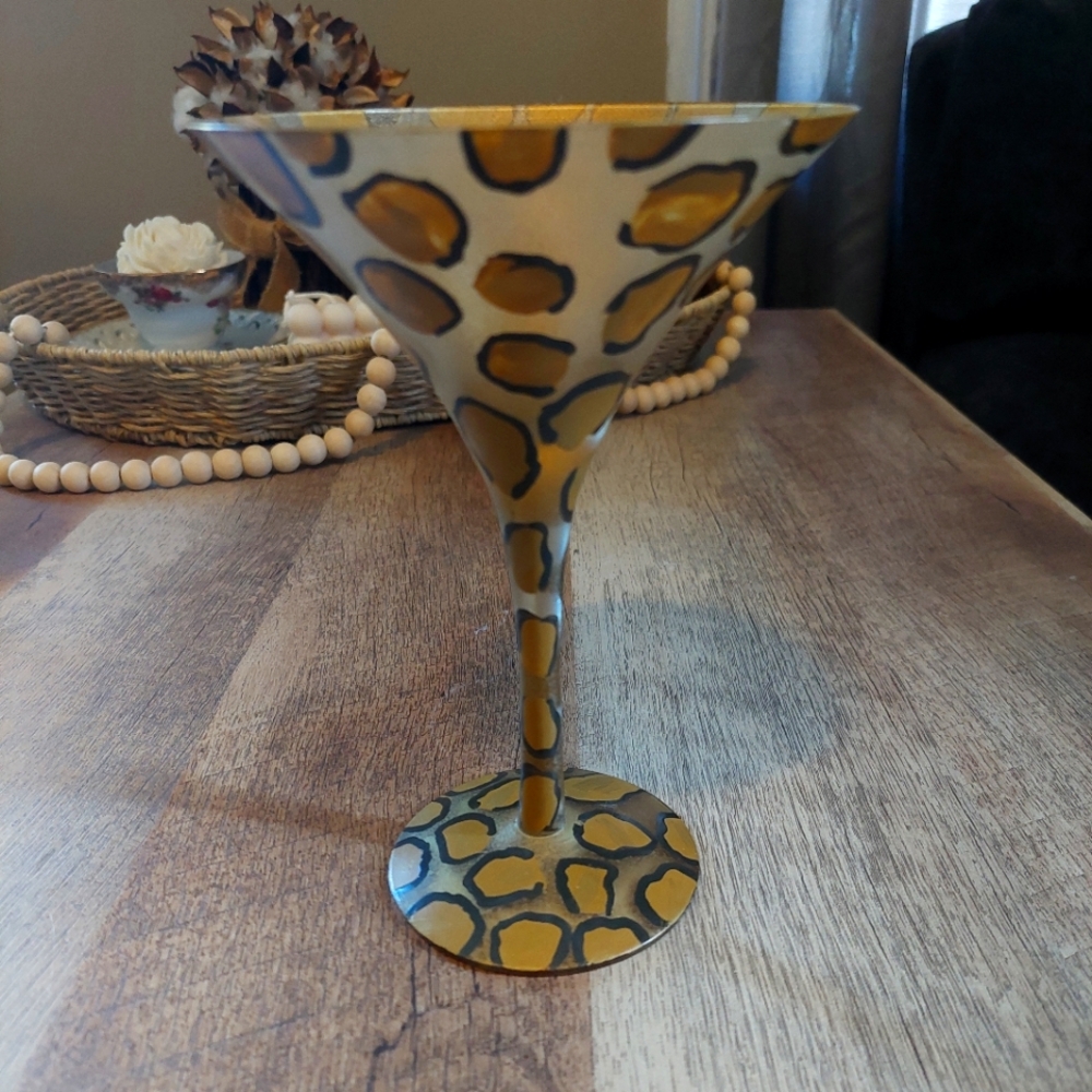 Lolita Birthday Martini Glass Cheerful Hand Painted